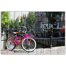 Декоративное панно для детской Creative Wood Велосипеды Велосипеды - Розовый велосипед